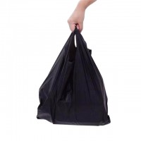 Factory Cheap HDPE Plain Black T Shirt Garbage Bag